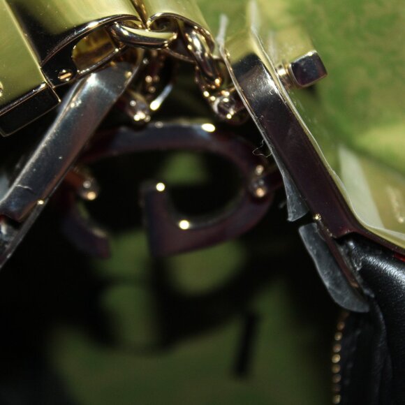 NWT Gucci GG Aria Calfskin Web 2 strap Attache Shoulder Bag Black 702823 - Picture 12 of 14